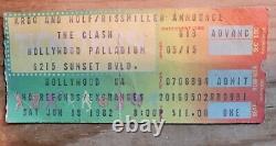 The Clash Know Your Rights Original 1982 Concert Poster And Ticket Stub