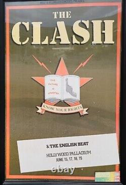 The Clash Know Your Rights Original 1982 Concert Poster And Ticket Stub