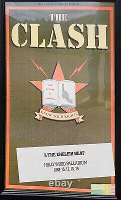 The Clash Know Your Rights Original 1982 Concert Poster And Ticket Stub