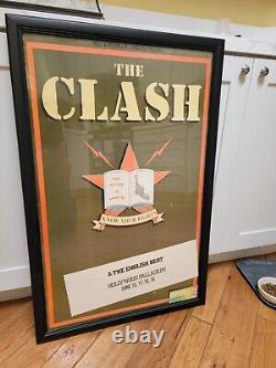 The Clash Know Your Rights Original 1982 Concert Poster And Ticket Stub