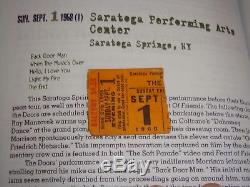 The Doors 1968 Concert Ticket Stub Saratoga Art Center Ny Jim Morrison