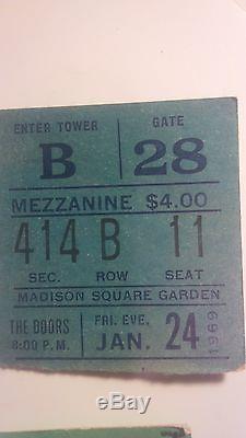 The Doors 1969 Madison Sq Garden Concert Original Ticket Stub