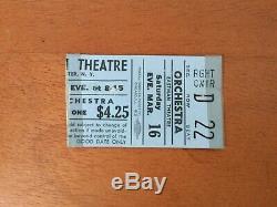 The Doors, March 16 1968, Eastman Theatre, Rochester Ny, Concert Ticket Stub