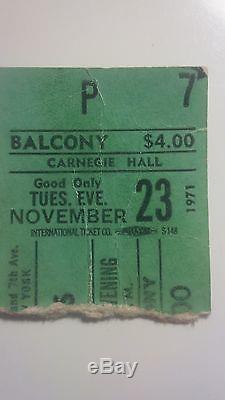 The Doors Other Voices Nov 1971 Concert Carnegie Hall NYC Original Ticket Stub
