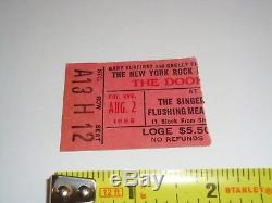 The Doors The Who 1968 Concert Ticket Stub Singer Bowl Queens Ny Jim Morrison