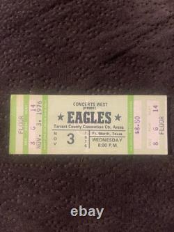 The Eagles Original Concert Ticket Stub Nov 3, 1976 Fort Worth Texas