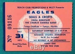 The Eagles Vintage Concert Ticket Stub Tampa 1975