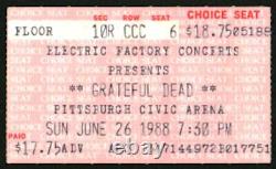 The Grateful Dead-1988 Concert Ticket Stub & Newspaper Ad & Review (Pittsburgh)