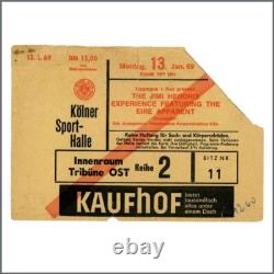 The Jimi Hendrix Experience Cologne 1969 Concert Ticket Stub (Germany)
