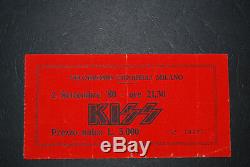 The KISS 1980 Italian Concert Ticket Stub Frst time in Italy Velodromo Milan