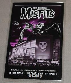 The MISFITS Danzig NJ Concert Party Laminate Pass + Full Ticket Stub Horror Punk