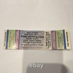 The Monkees Original Concert Ticket Stub Pine Knob Music Theatre Aug 6 1997