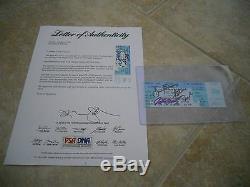 The Monkess Tork Dolenz Jones Signed Autograph Concert Ticket Stub PSA Certified