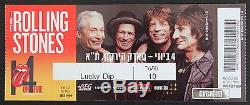 The Rolling Stones CONCERT TICKET STUB 14 On Fire Tour 2014 Tel-Aviv Israel