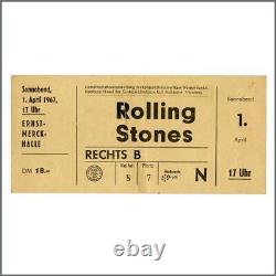 The Rolling Stones Ernst Merck Halle Hamburg 1967 Concert Ticket Stub (Germany)