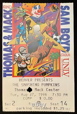 The Smashing Pumpkins Concert Ticket Stub 8/27/96 Las Vegas 1st Show witho Jimmy