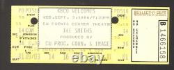 The Smiths Full Concert Ticket Not Stub Sept 3 1986 Cu Boulder Colorado