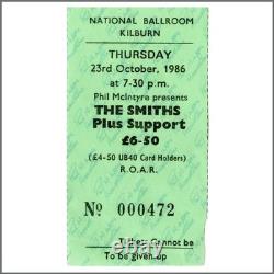 The Smiths National Ballroom Kilburn London 1986 Concert Ticket Stub (UK)