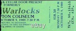 The Warlocks Concert Ticket Stub Hampton Coliseum Grateful Dead Jerry 10/9/1989