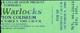 The Warlocks Concert Ticket Stub Hampton Coliseum Grateful Dead Jerry 10/9/1989