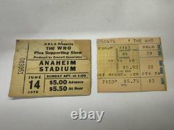 The Who (Lot of 2) Vintage Concert Ticket Stubs 1970 & 1973 Quadrophenia Tour