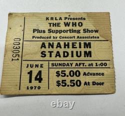 The Who (Lot of 2) Vintage Concert Ticket Stubs 1970 & 1973 Quadrophenia Tour
