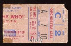 The Who / Montrose 6-14-1974 Concert Ticket Stub MSG New York Quadrophenia Hagar