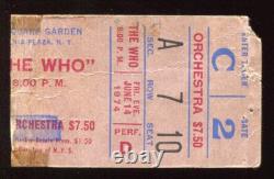 The Who / Montrose (withSammy Hagar) 6-14-1974 Concert Ticket Stub NY Quadrophenia