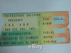The Who Tragedy Concert Ticket Stub Dec 3 1979 40th Anniversary Cincinnati Ohio