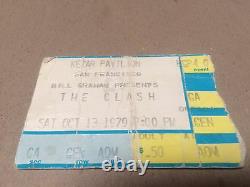 The clash concert ticket stub oct 13 1979 Kezar Pavilion San Francisco Calif