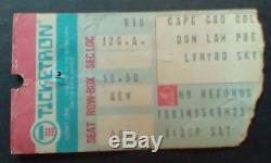 Three early Lynyrd Skynyrd concert ticket stubs 1976-1977