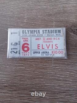 Ticket Stub Elvis Presley 1972 Concert Olympia Stadium Rare