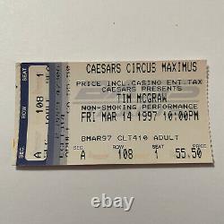 Tim McGraw Caesars Circus Maximus NJ Concert Ticket Stub Vintage March 14 1997