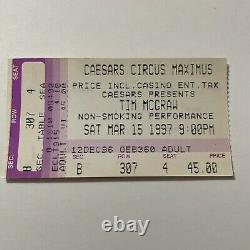 Tim McGraw Caesars Circus Maximus New Jersey Concert Ticket Stub Vtg Mar 1997