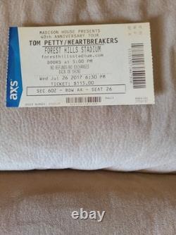 Tom Petty Concert Ticket Full Stub Mint Final NY Show Forest Hills 7/26/17 40TH