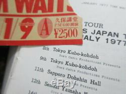 Tom Waits 1977 Japan Tour Book with Tokyo Ticket Stub Concert Program