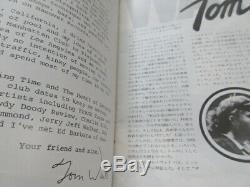 Tom Waits 1977 Japan Tour Book with Tokyo Ticket Stub Concert Program