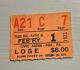 Traffic/john Martyn/free Rare Concert Ticket Stub Pittsburgh, Pa 02/01/1973