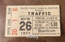 Traffic/mother Earth Rare Concert Ticket Stub Philadelphia, Pa 11/26/1971
