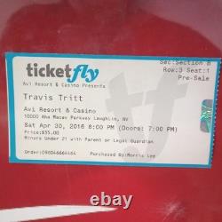 Travis Tritt Autograph Framed Concert Display Ticketfly Stub Guitar Pick CD