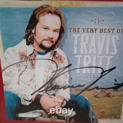 Travis Tritt Autograph Framed Concert Display Ticketfly Stub Guitar Pick CD