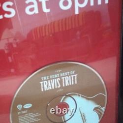 Travis Tritt Autograph Framed Concert Display Ticketfly Stub Guitar Pick CD