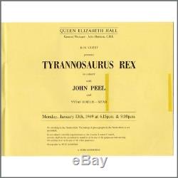 Tyrannosaurus Rex 1969 Queen Elizabeth Hall Concert Programme & Ticket Stub (UK)