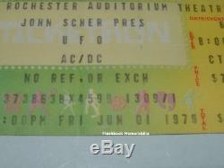 U. F. O. & AC/DC 1979 Concert Ticket Stub ROCHESTER Auditorium BON SCOTT Mega Rare