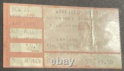 U2 11-29-1981 Concert Ticket Stub Warfield Theatre San Francisco CA October Tour