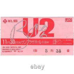 U2 Concert Ticket Stub TOKYO JAPAN 11/30/83 NAKANO BONO AUTOGRAPH WAR TOUR Rare