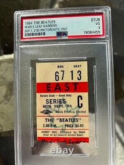 ULTRA RARE BEATLES 1964 BEATLES TORONTO TICKET STUB PSA 3 POP 1 of 4