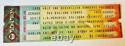 UNUSED 1981 Rolling Stones Concert Ticket L. A. Memorial Coliseum Ticketron