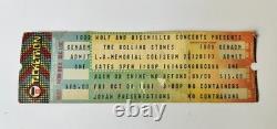 UNUSED 1981 Rolling Stones Concert Ticket L. A. Memorial Coliseum Ticketron