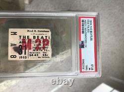 Ultra Rare Vintage Beatles 1965 S. F. Cow Palace Concert Ticket Stub Psa 1